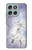 S1134 Cheval Blanc Licorne Etui Coque Housse pour Motorola Moto G56