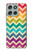 S2362 Arc en ciel coloré Shavron Zig zag Etui Coque Housse pour Motorola Moto G56