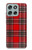 S2374 Motif Tartan Rouge Etui Coque Housse pour Motorola Moto G56
