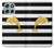 S2882 Noir et blanc rayé Dauphin d'or Etui Coque Housse pour Motorola Moto G56