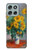 S2937 Claude Monet Bouquet de tournesols Etui Coque Housse pour Motorola Moto G56
