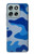 S2958 Armée Bleu Camo Camouflage Etui Coque Housse pour Motorola Moto G56