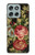 S3013 Roses Antique Millésime Etui Coque Housse pour Motorola Moto G56