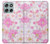 S3036 Flore de fleur rose douce Etui Coque Housse pour Motorola Moto G56