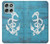 S3053 Marin Blue Anchor Etui Coque Housse pour Motorola Moto G56