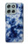S3439 Tissu Indigo Tie Dye Etui Coque Housse pour Motorola Moto G56