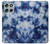 S3439 Tissu Indigo Tie Dye Etui Coque Housse pour Motorola Moto G56