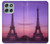 S3447 Paris Eiffel Le coucher du soleil Etui Coque Housse pour Motorola Moto G56