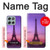 S3447 Paris Eiffel Le coucher du soleil Etui Coque Housse pour Motorola Moto G56