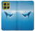 S0843 Baleine bleue Etui Coque Housse pour Motorola Moto G86