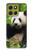 S1073 Panda Prenez plaisir à manger Etui Coque Housse pour Motorola Moto G86