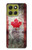S2490 Canada Feuille d'érable Drapeau Texture Etui Coque Housse pour Motorola Moto G86