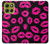 S2933 Bisous Rose Lips sur Noir Etui Coque Housse pour Motorola Moto G86