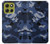 S2959 Marine Bleu Camo camouflage Etui Coque Housse pour Motorola Moto G86