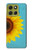 S3039 Tournesol Bleu millésimé Etui Coque Housse pour Motorola Moto G86