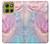 S3050 Pastel Fleurs millésimé Etui Coque Housse pour Motorola Moto G86