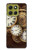 S3172 Horloge or Etui Coque Housse pour Motorola Moto G86
