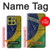 S3297 Brésil Drapeau graphique Football Millésime Etui Coque Housse pour Motorola Moto G86