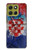 S3313 Croatie Drapeau graphique Football Millésime Etui Coque Housse pour Motorola Moto G86