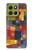 S3341 Paul Klee Raumarchitekturen Etui Coque Housse pour Motorola Moto G86