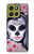S3821 Sugar Skull Steampunk Fille Gothique Etui Coque Housse pour Motorola Moto G86