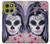 S3821 Sugar Skull Steampunk Fille Gothique Etui Coque Housse pour Motorola Moto G86