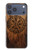 S4036 Boussole en bois viking Vegvisir Etui Coque Housse pour iPhone 17 Pro Max
