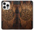 S4036 Boussole en bois viking Vegvisir Etui Coque Housse pour iPhone 16 pro