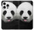 S4049 Panda mignon tirant la langue Etui Coque Housse pour iPhone 16 pro