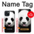 S4049 Panda mignon tirant la langue Etui Coque Housse pour iPhone 15