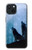 S4053 Couple de deux loups hurlant dans la forêt Etui Coque Housse pour iPhone 15