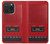 S4073 Cassette rouge vintage Graphique du joueur Etui Coque Housse pour iPhone 15 Pro
