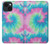 S4033 Typage tie-dye pastel Etui Coque Housse pour iPhone 14