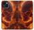S4062 Crâne de feu Etui Coque Housse pour iPhone 14