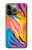 S4037 Motif zèbre coloré Etui Coque Housse pour iPhone 14 Pro