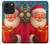 S4046 Joyeux Père Noël Etui Coque Housse pour iPhone 14 Pro