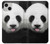 S4049 Panda mignon tirant la langue Etui Coque Housse pour iPhone 13