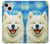 S4064 Chien souriant La Nuit étoilée de Van Gogh Etui Coque Housse pour iPhone 13