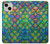 S4071 Écailles de sirène colorées Etui Coque Housse pour iPhone 13