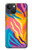 S4037 Motif zèbre coloré Etui Coque Housse pour iPhone 13 mini