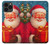 S4046 Joyeux Père Noël Etui Coque Housse pour iPhone 13 Pro Max