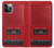S4073 Cassette rouge vintage Graphique du joueur Etui Coque Housse pour iPhone 12, iPhone 12 Pro