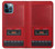 S4073 Cassette rouge vintage Graphique du joueur Etui Coque Housse pour iPhone 12 Pro Max