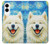 S4064 Chien souriant La Nuit étoilée de Van Gogh Etui Coque Housse pour Samsung Galaxy S25 Edge