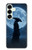 S4034 Nuit de lune de samouraï Etui Coque Housse pour Samsung Galaxy S25 Plus