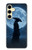 S4034 Nuit de lune de samouraï Etui Coque Housse pour Samsung Galaxy S24 FE