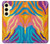 S4037 Motif zèbre coloré Etui Coque Housse pour Samsung Galaxy S24 FE