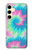 S4033 Typage tie-dye pastel Etui Coque Housse pour Samsung Galaxy S24