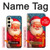 S4046 Joyeux Père Noël Etui Coque Housse pour Samsung Galaxy S24