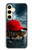 S4056 Tortue de Madagascar à bonnet rouge Etui Coque Housse pour Samsung Galaxy S24